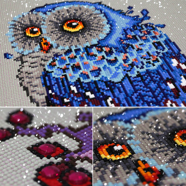 Owl Luminous Partial Diamond Painting Kit – Diamond Painting Creations
