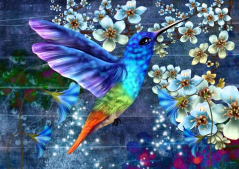 A Blue Hummingbird - TryPaint