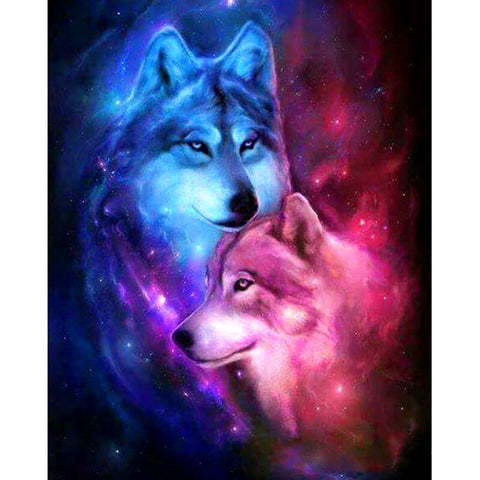 Galaxy Wolf Couple - TryPaint