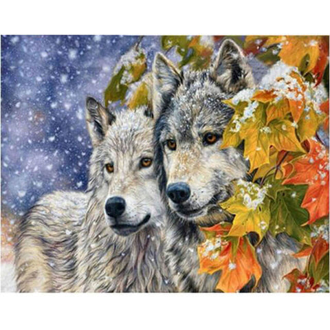 Gray Wolf Couple - TryPaint