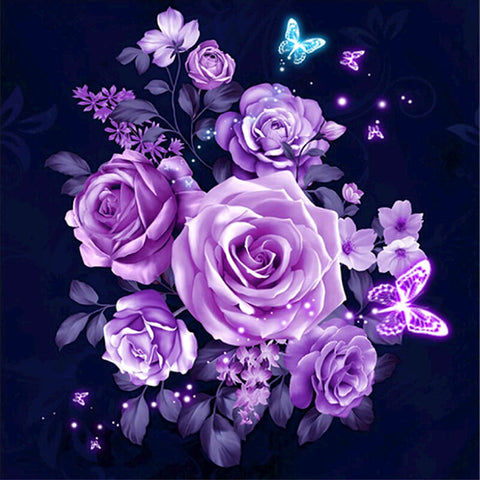 Bouquet Of Purple Rose - TryPaint