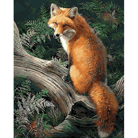 Fox On Tree - TryPaint
