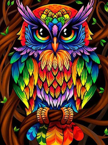 Colorful Owl Painting