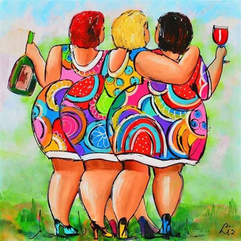 Three Drinking Women