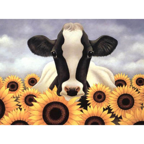 Cow In Sunflowers