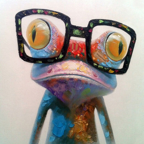 Cartoon Glasses Frogs - TryPaint