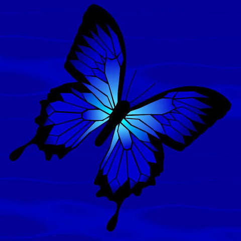 Blue Crystal Butterfly - TryPaint