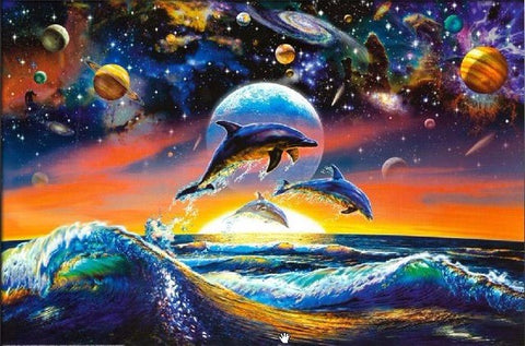 Universe Dolphin Artwork - TryPaint