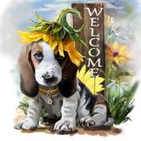 Welcome Sunflower Dog