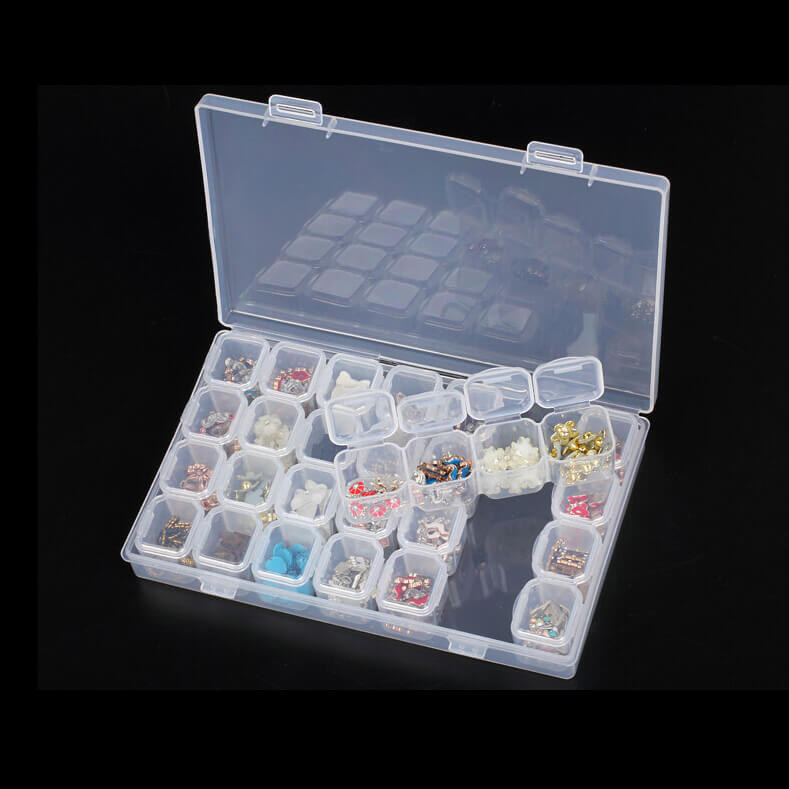 NEW 60 Slots Plastic Storage Box Diamond Painting Kits Nail Art Rhinestone  Tools Beads Storage Boxes Case Organizer Holder Sale