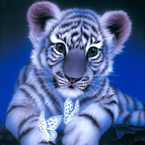 Sparkly Selections Baby Tiger and Butterfly Diamond Painting Kit