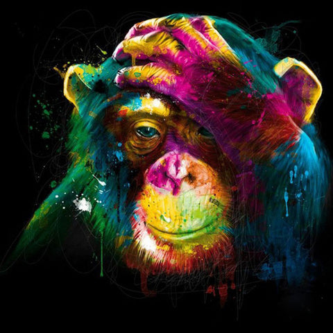 Colorful Thinking Ape - TryPaint