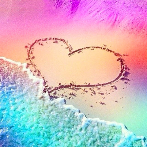 Rainbow Beach Heart - TryPaint
