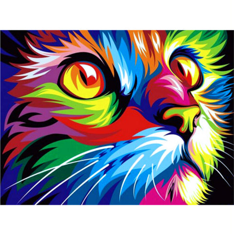 Psychedelic Cats Animal - TryPaint
