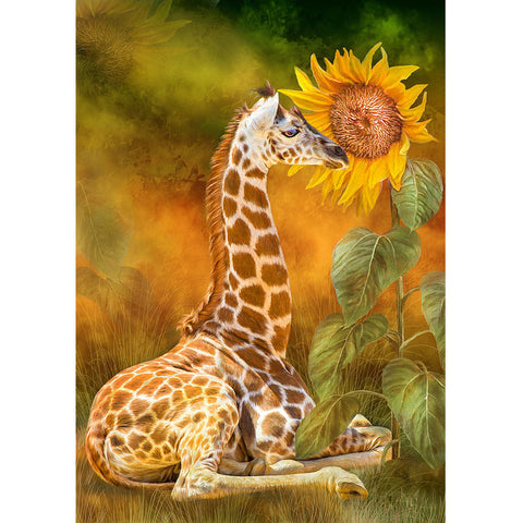 Giraffes Sunflower - TryPaint