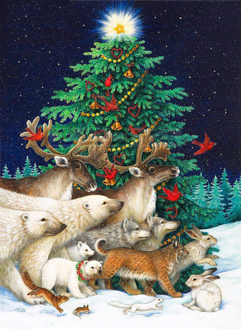 Animals Christmas Tree - TryPaint