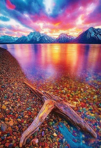 Beautiful Lake Scenery - TryPaint