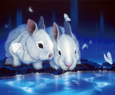 Two Rabbits Animal - TryPaint