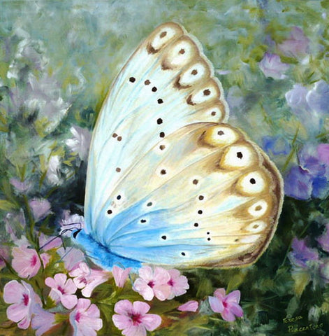 Blue Water Color Butterfly - TryPaint