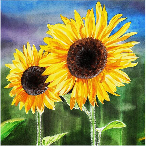 Sunflower Under The Blue Sky - TryPaint